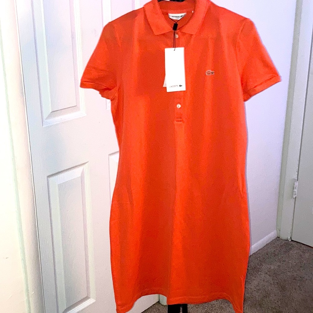Lacoste brand New women dress in orange